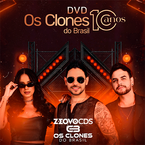 CAPA OS CLONES DO BRASIL AUDIO DVD 10 ANOS 2026